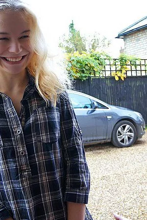 Ksenija A is smiling since she knows that she will have wild anal sex soon.