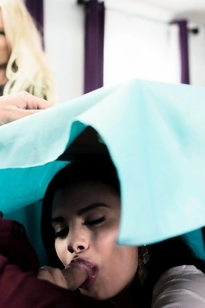 Violet Starr and Rachael Cavalli getting their eager holes drilled