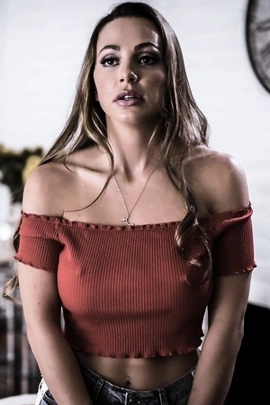 Busty brunette Abigail Mac gets a good dicking from tattooed stud