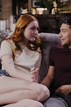 Pretty redhead girl Scarlet Skies seduced her stepbrother