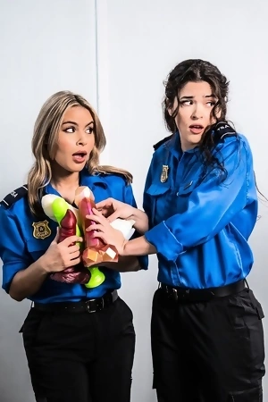 Casey Calvert, Nicole Aria and Victoria Voxxx drilling their eager holes with huge toys