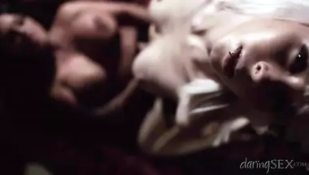 Ashleigh Doll is in the mood to play with busty Kerry Louise all night long.