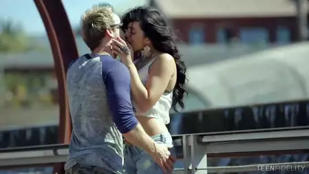 Alluring teen hottie Natalie Heart seduces a dude and takes him for a hardcore ride