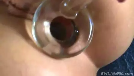 Licentious girl Tori Lux is getting real pleasure filling the butt hole with sex stuff