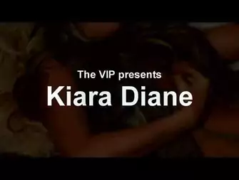 Lustful blonde Kiara Diane slides her long fingers with red nails into her pussy