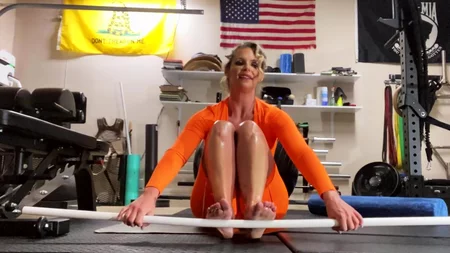 Solo masturbation from mature blonde Phoenix Marie