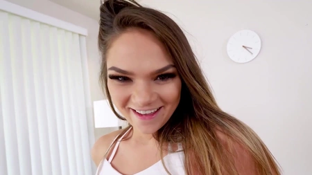 Athena Faris takes rock hard cock in her pink pussy