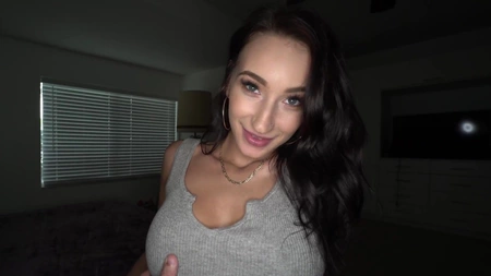 Buxom babysitter with pierced nipples gets fucked in POV