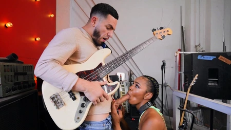 Pigtailed ebony Asteria Diamond gets deeply fucked