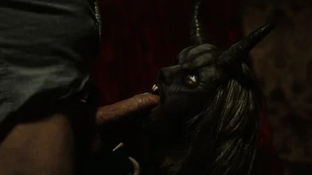 Horny demon Ashley Lane gets fucked hard in the living room