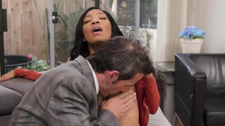 September Reign gets her cocoa pussy licked before fucking