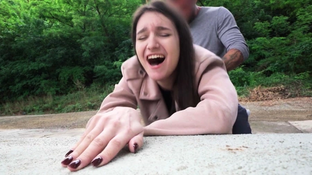 Easygoing brunette Alisa Horakova gets boned outdoors