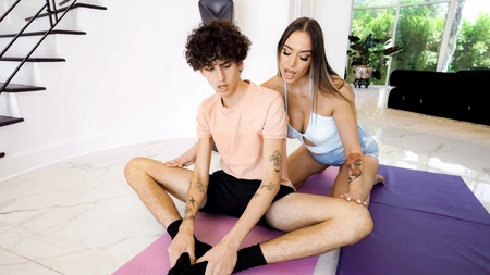 Glamorous hottie Desiree Dulce helps stepson with his throbbing boner