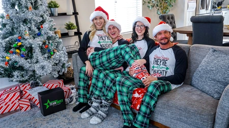 Kay Lovely and Nikki Zee get pounded by the Christmas tree