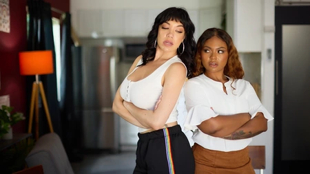 Avery Jane and Little Puck fucking wildly in the living room