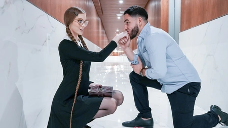 Long-haired MYLF Erin Everheart gets fucked through the hole in her pantyhose