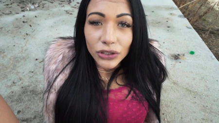 Adelle Sabelle gives a great head and gets fucked in public