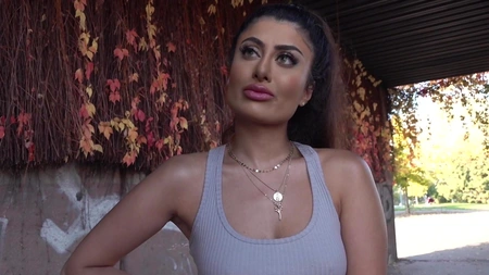 Juggy brunette Marina Maya sucks big cock and fucks for some cash