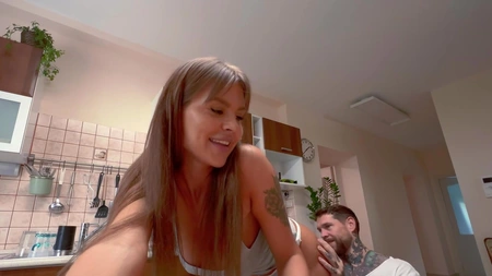 Zlata Shine blows and rides tattooed dude with her asshole