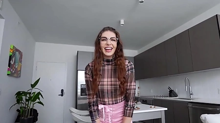 Brenna Mckenna sucks massive cock until it explodes on her face